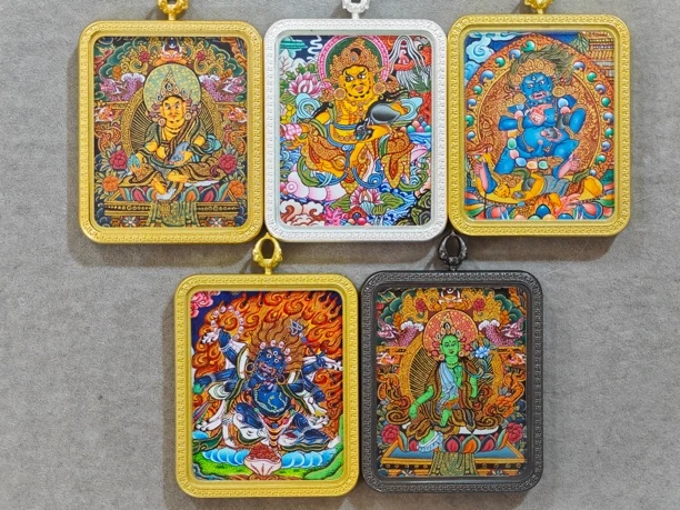 纯手绘唐卡民族饰品