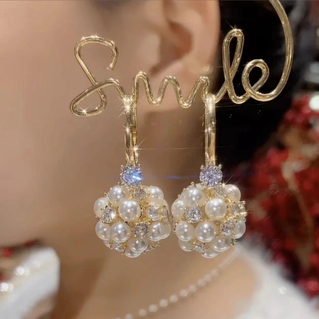 铜合金耳饰 法式简约素款气质珠耳环轻奢精致百搭优雅设计Z19时尚