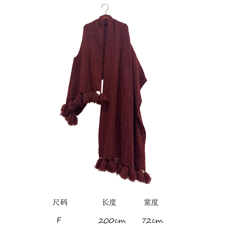 云雾里3238#原创设计复古文艺优雅浪漫保暖舒适羊毛混纺围巾披肩