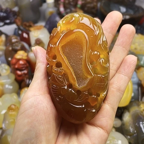 玛瑙/玉髓把件未镶嵌大*