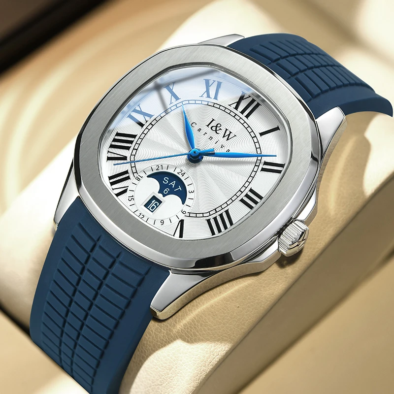 【满满专属】爱沃驰I&W经典月相潮流时尚运动防水自动机械表 738