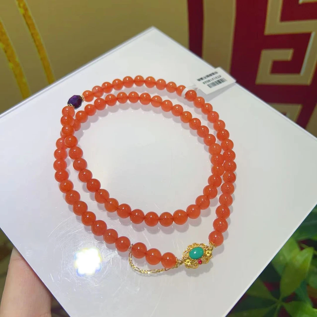 【李哥推荐】18k金南红手链@ZY31224032@