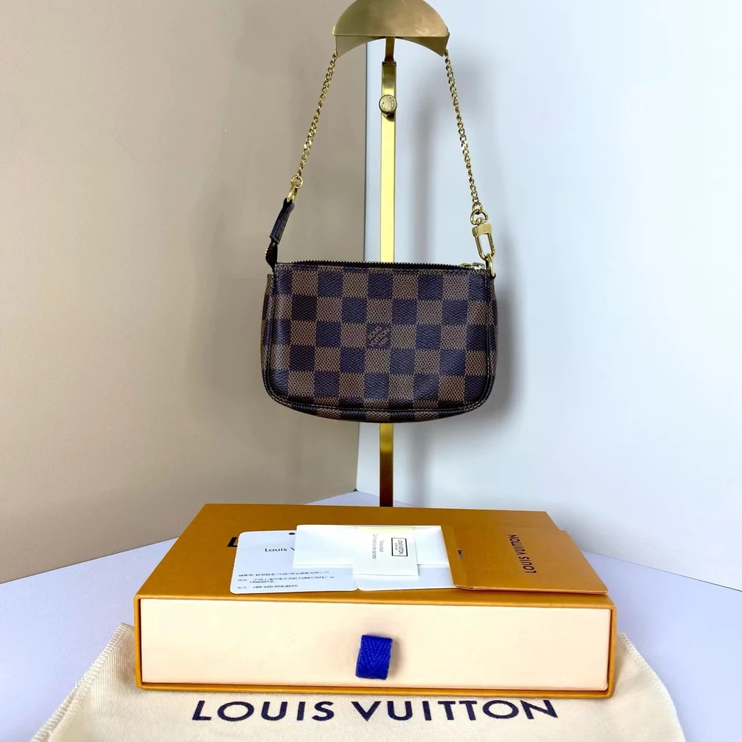 95新 LouisVuitton/路易威登 LV棋盘格小麻将-闲置款【七宝优选】
