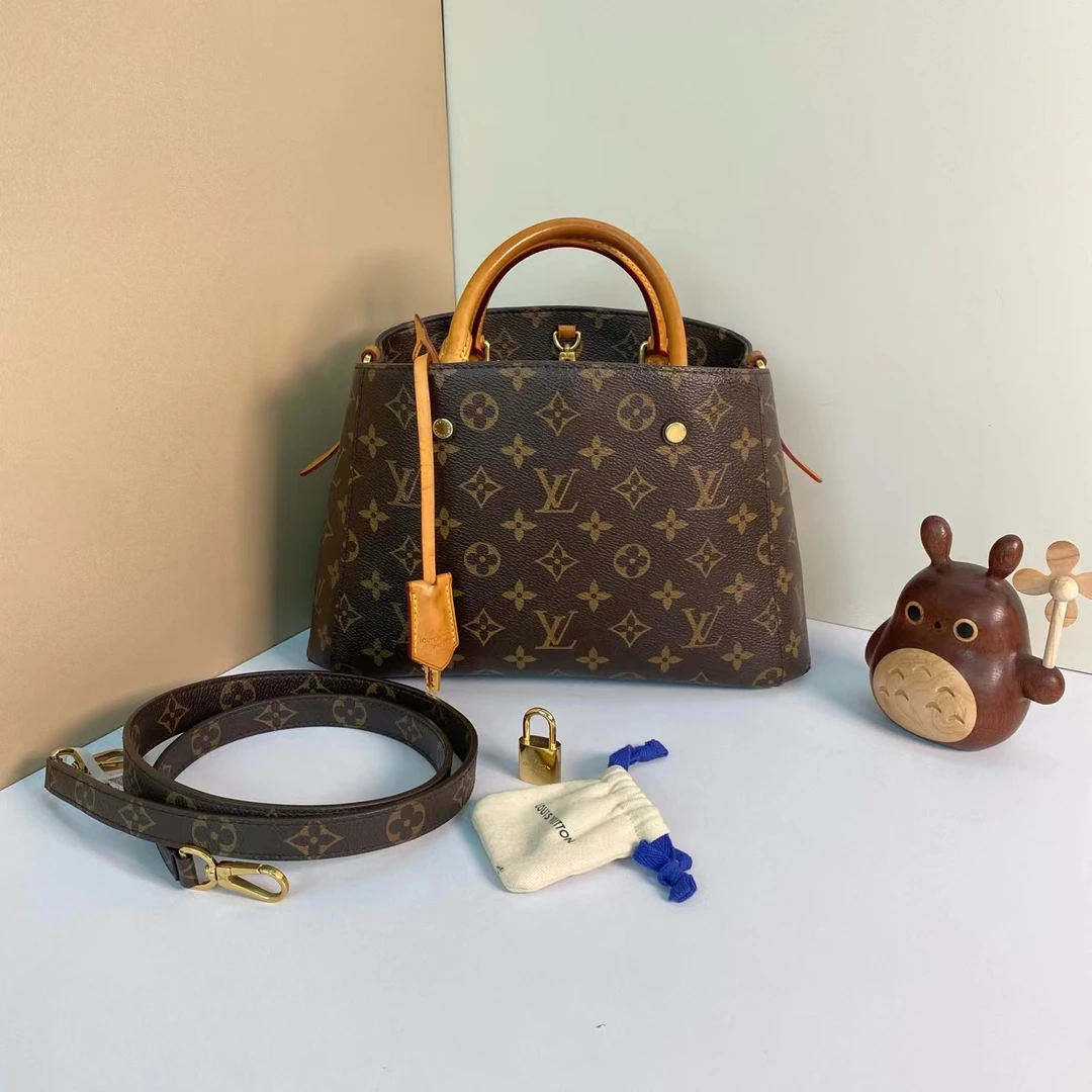 95新 LouisVuitton/路易威登 LV蒙田bb|TJ3186|28*20【七宝优选】