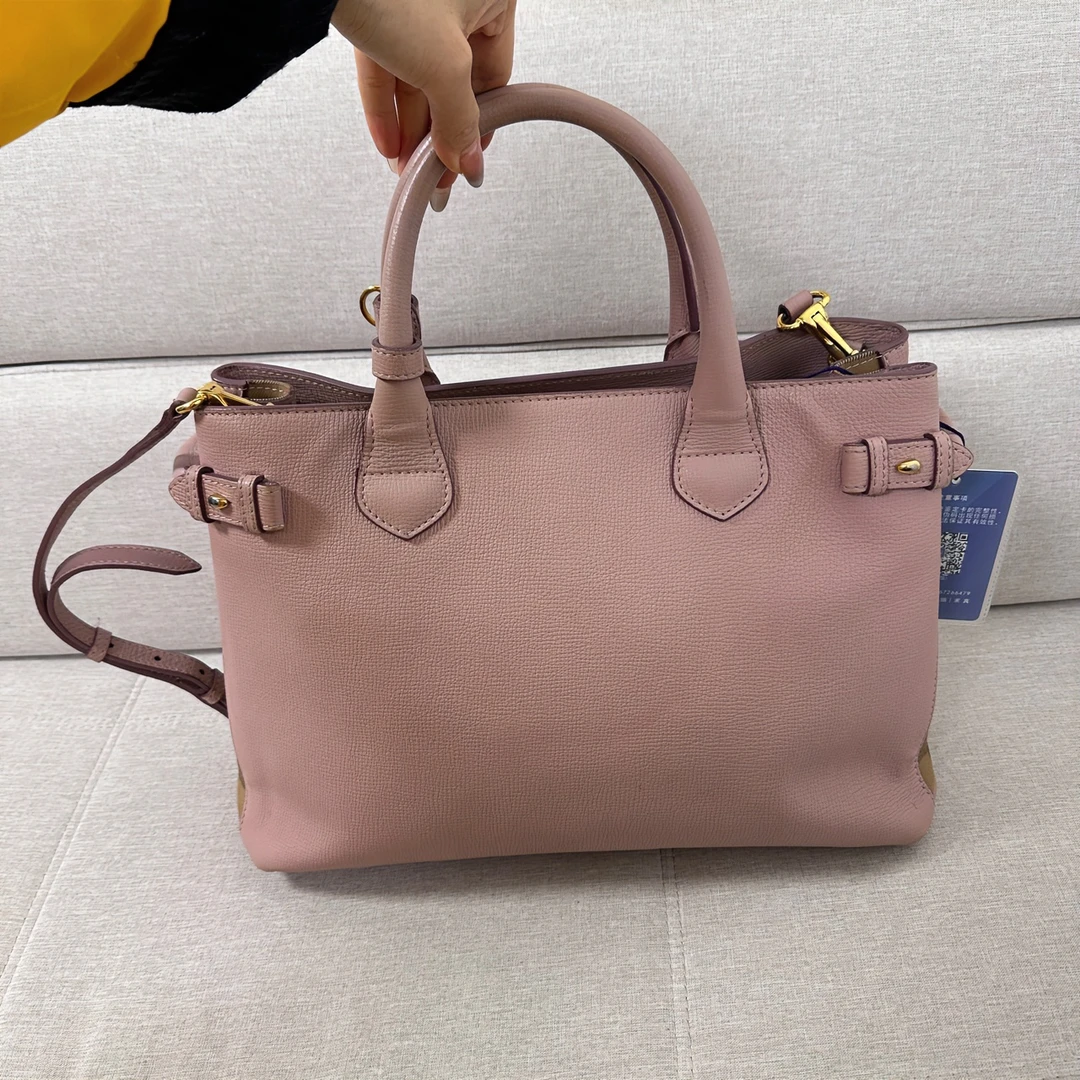 95新 BURBERRY/博柏利 粉色单肩包/女士斜跨/ JM【七宝中古】