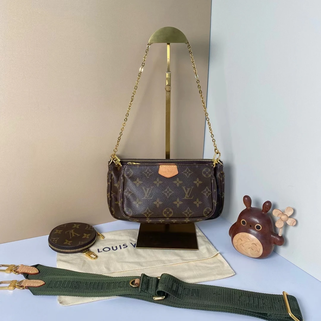 95新 LouisVuitton/路易威登 绿色肩带五合一包SP0270【七宝优选】