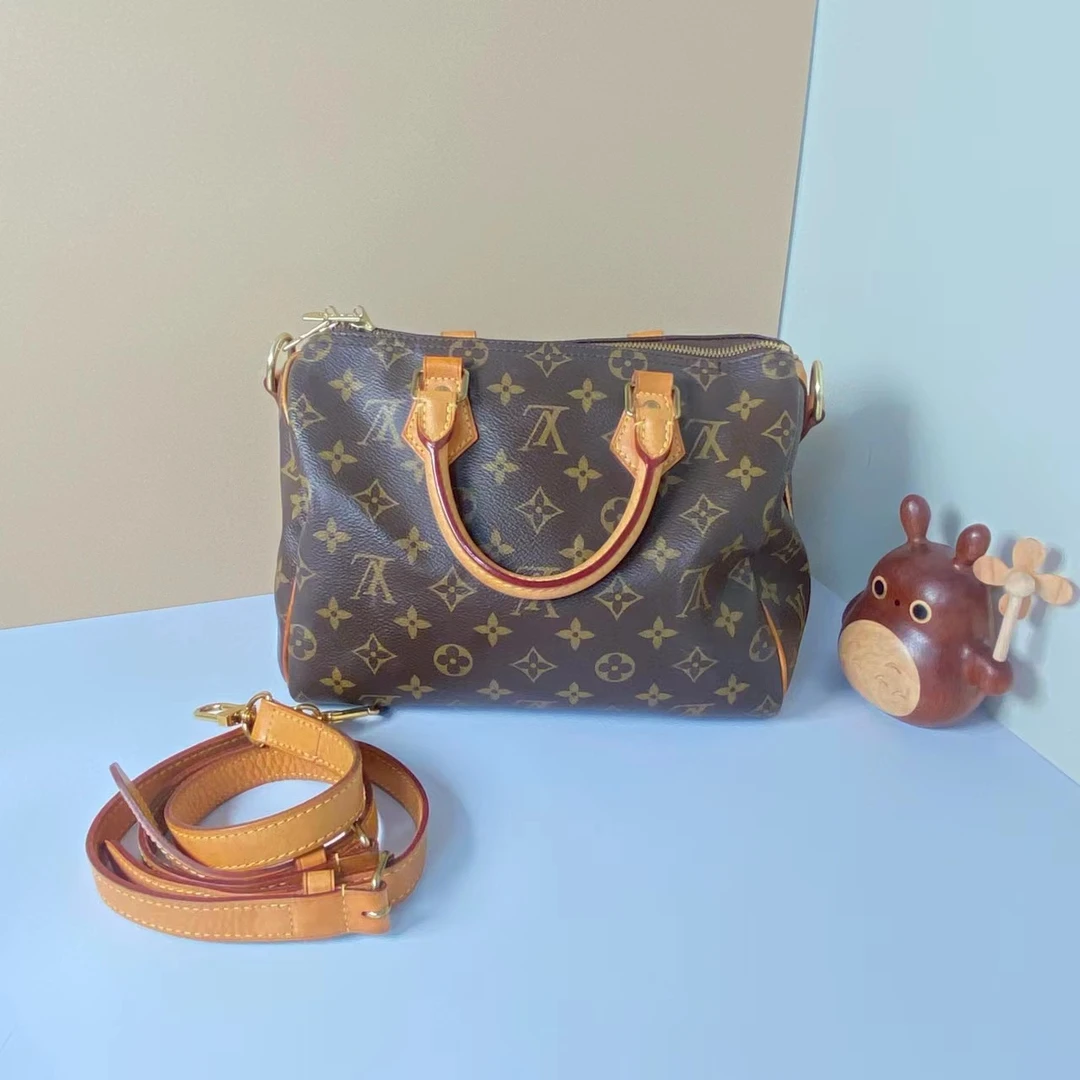 95新 LouisVuitton/路易威登 LV SPEEDY25肩带款MB4198【七宝中古】
