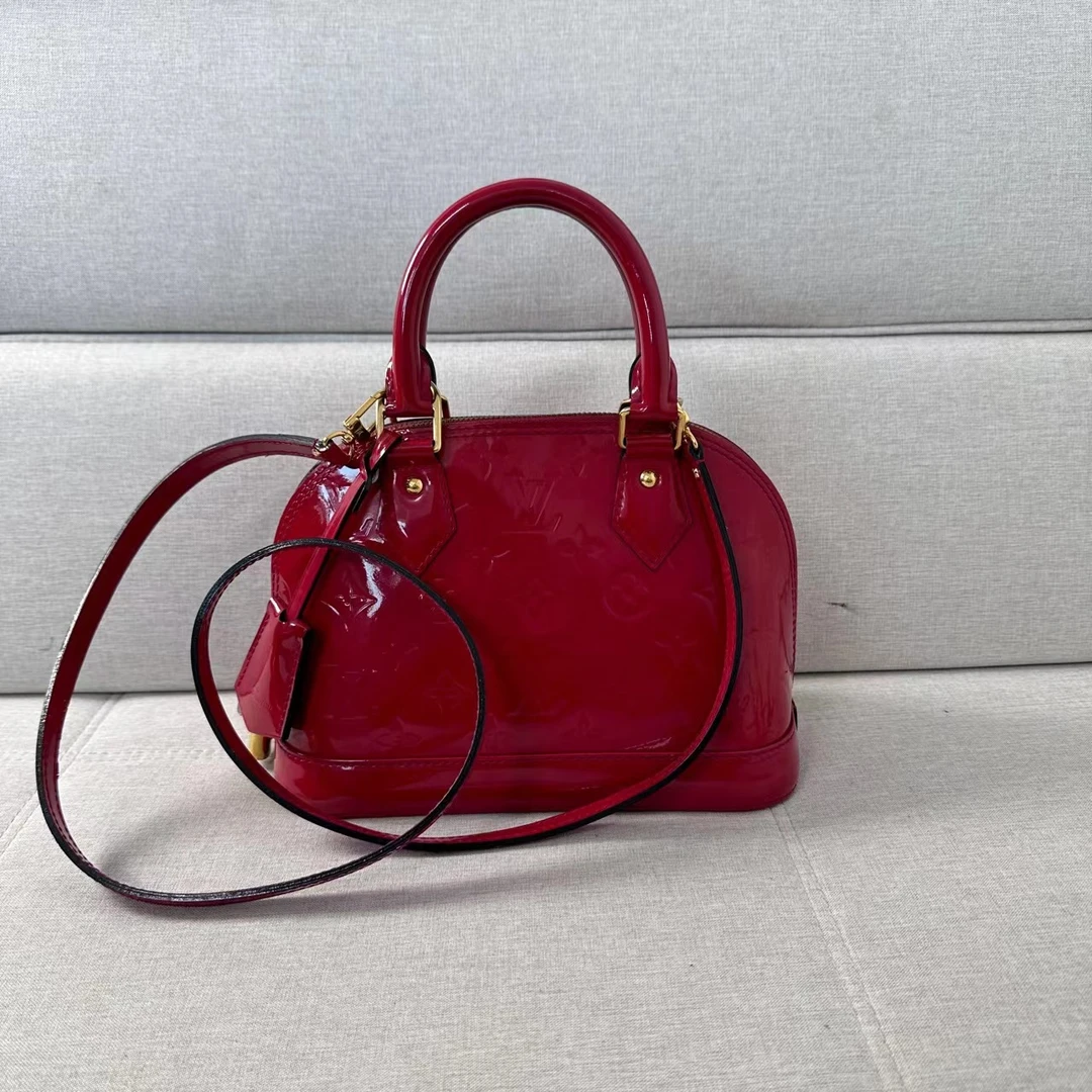 95新 LouisVuitton/路易威登 LV红色漆皮贝壳BB【七宝优选】