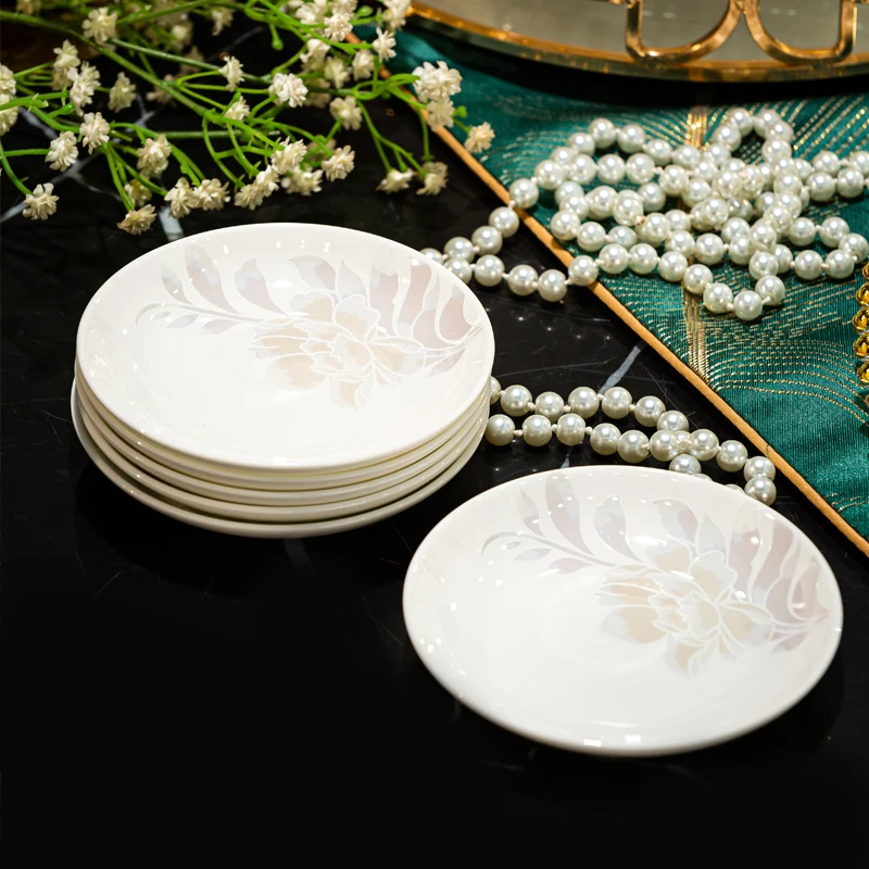 清雅名媛味碟10个装景德镇家用陶瓷餐具北欧高档西餐厅同款蘸料碟