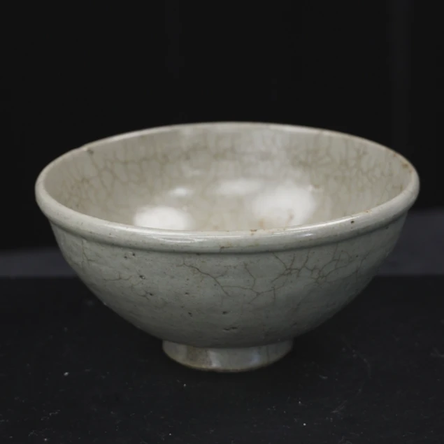 甲19039 明代早期龙泉窑青釉碗 全品 古瓷器 真品瓷器