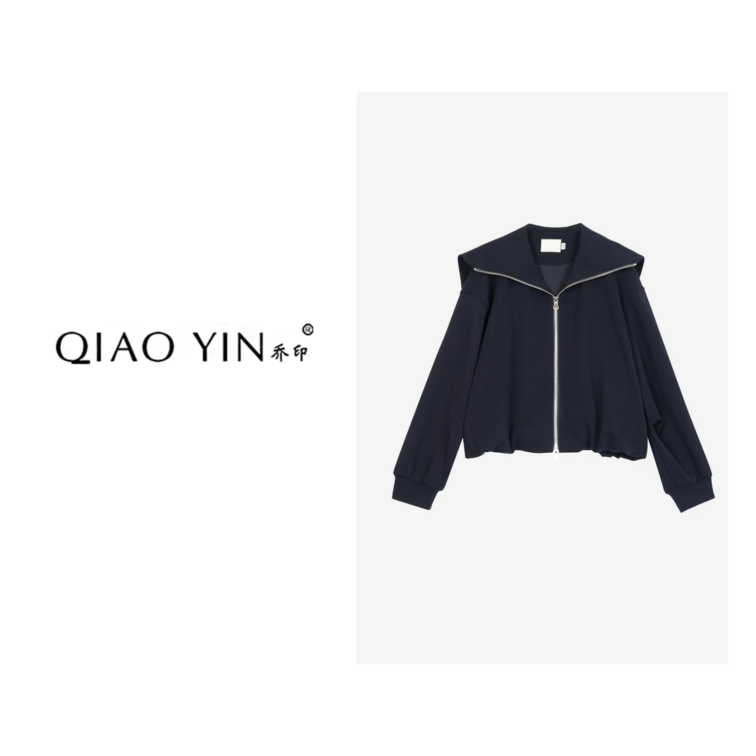 2024秋冬新款气质长袖短款时尚休闲设计师秋季女装外套QY25382
