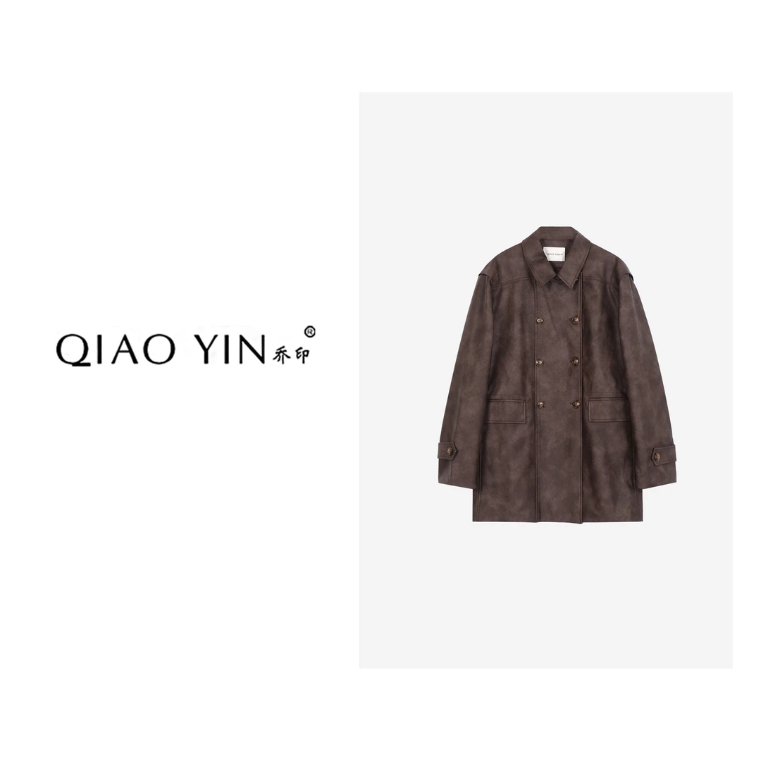 2024秋冬新款时尚复古中长款潮流设计师女装西装QY25173