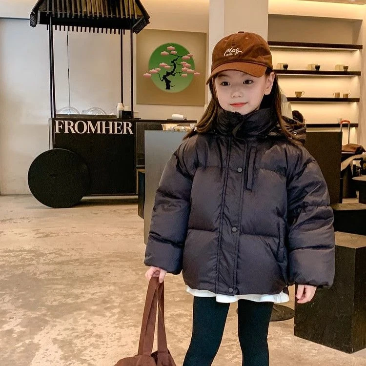 新品秋冬女童杜邦三防羽绒服服2023秋冬新款儿童90白鸭绒连帽
