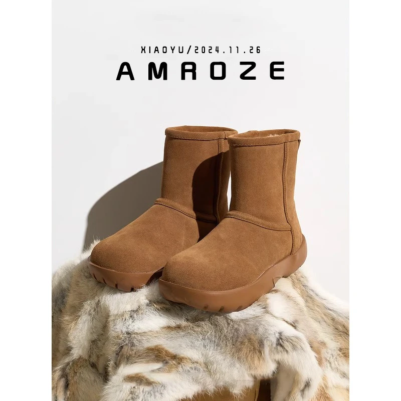 舒适又不单调！UG同款桑坡雪地靴女加绒加厚底增高百搭冬季保暖棉