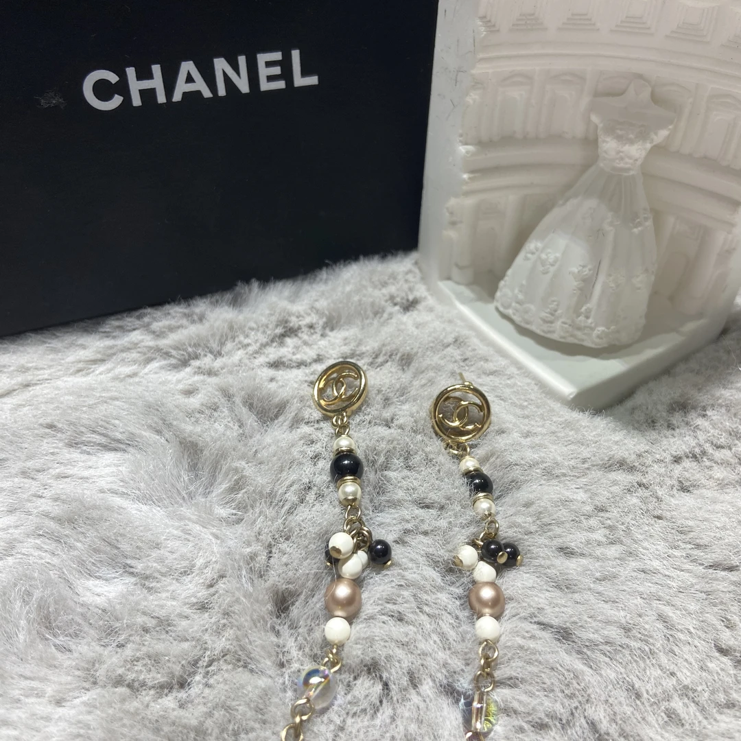 全新未使用 Chanel/香奈儿 气质/复古/珠耳环/百搭/耳环/耳钉
