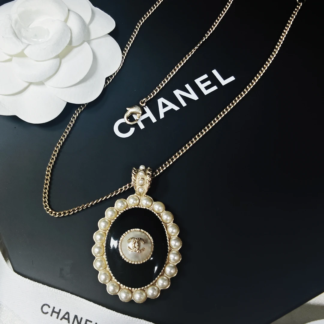 全新未使用 Chanel/香奈儿 项链中古时尚经典圆形气质奢华金色