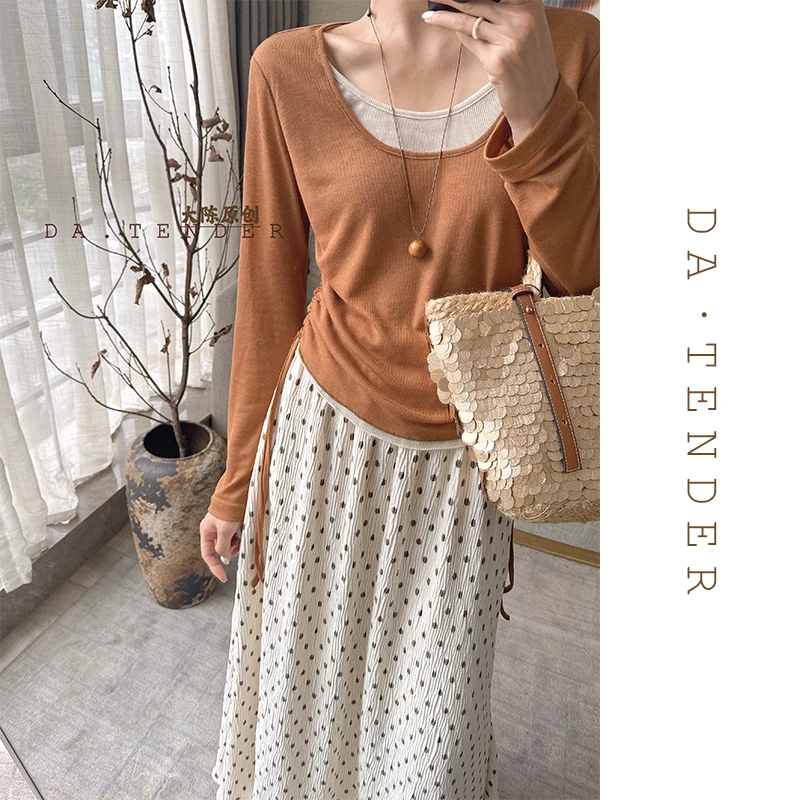 DA【清-秋款】叠穿印象小衫-HXY42