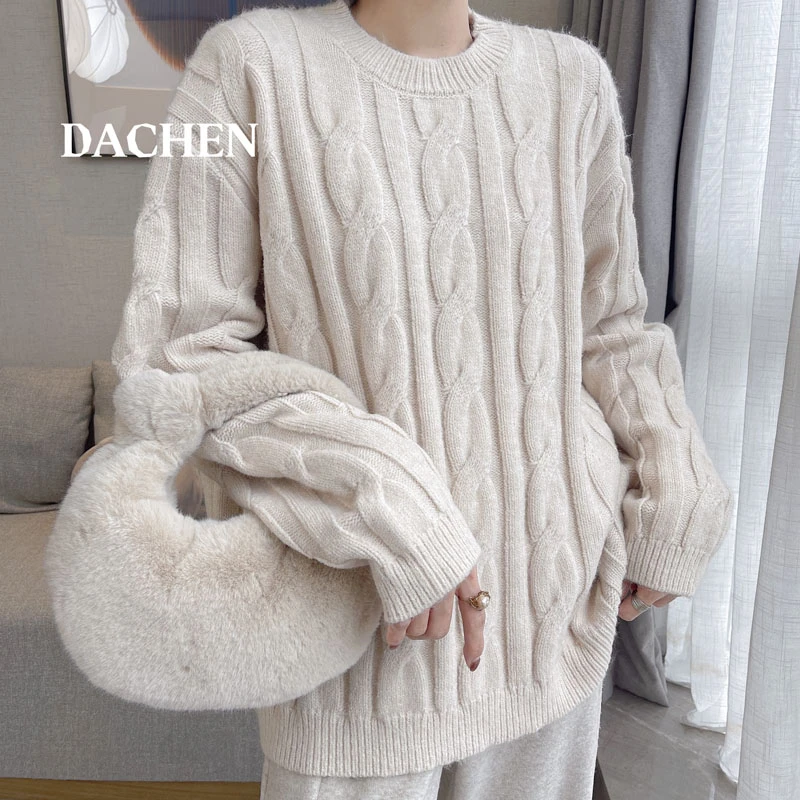 DA-【清-冬款】麻花加厚毛衣-0899