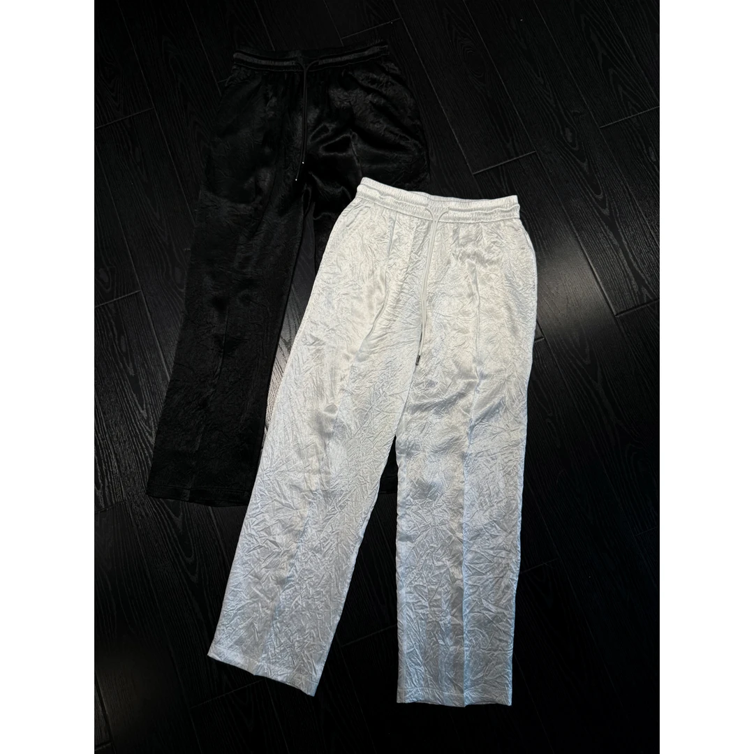 【福利款】DRUNJCORNER 三醋酸褶皱抽绳休闲裤