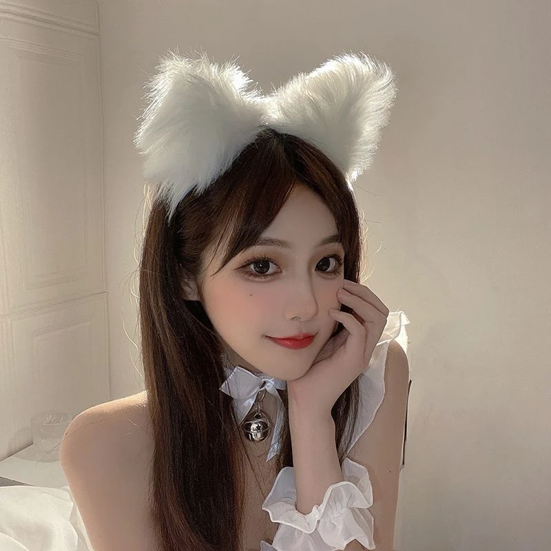 懒得搭理猫耳朵发箍女日韩蓬松毛绒发卡可爱头箍cos兽耳头饰发饰