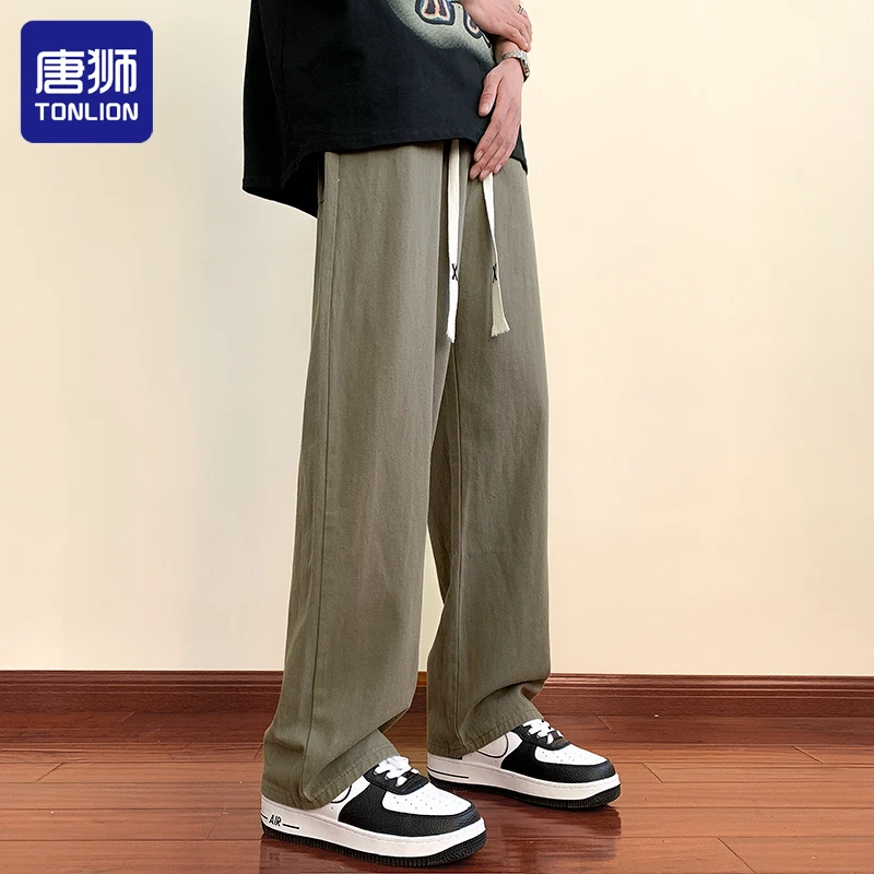 美式休闲裤男款直筒宽松百搭新款夏季牛仔裤男士薄款