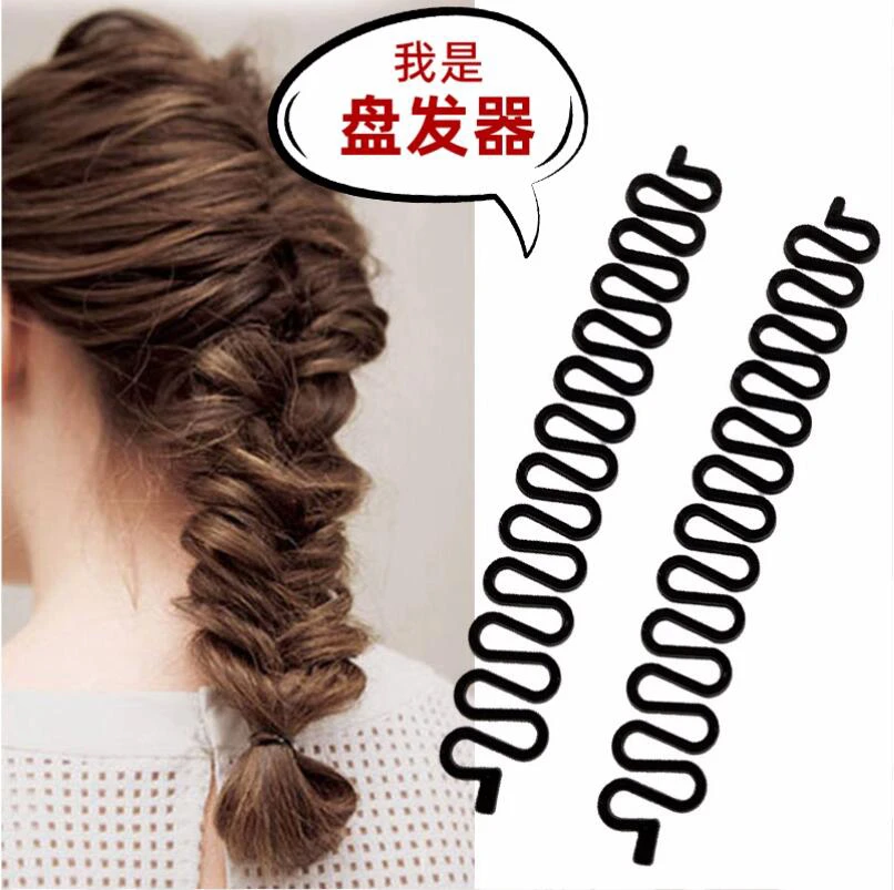 慵懒风鱼骨辫编发神器后脑勺蓬松扎头发盘发器女懒人蜈蚣辫头饰品