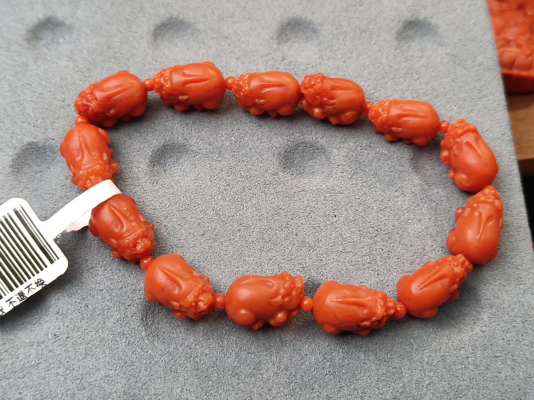 南红玛瑙貔貅手串12mm＋