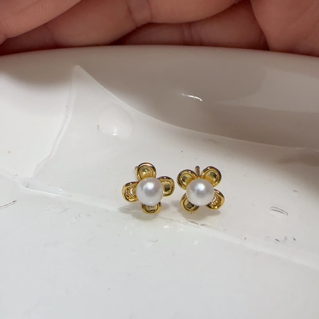 【闪购商品】淡水珍珠耳饰银S925镶嵌7