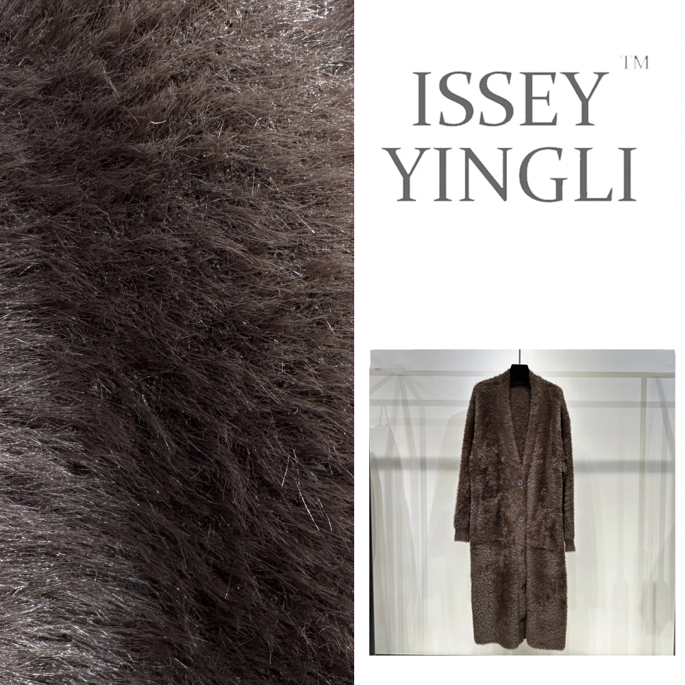 莉褶褶皱秋冬新款毛衣开衫休闲时尚女装百搭中长款针织外套2371