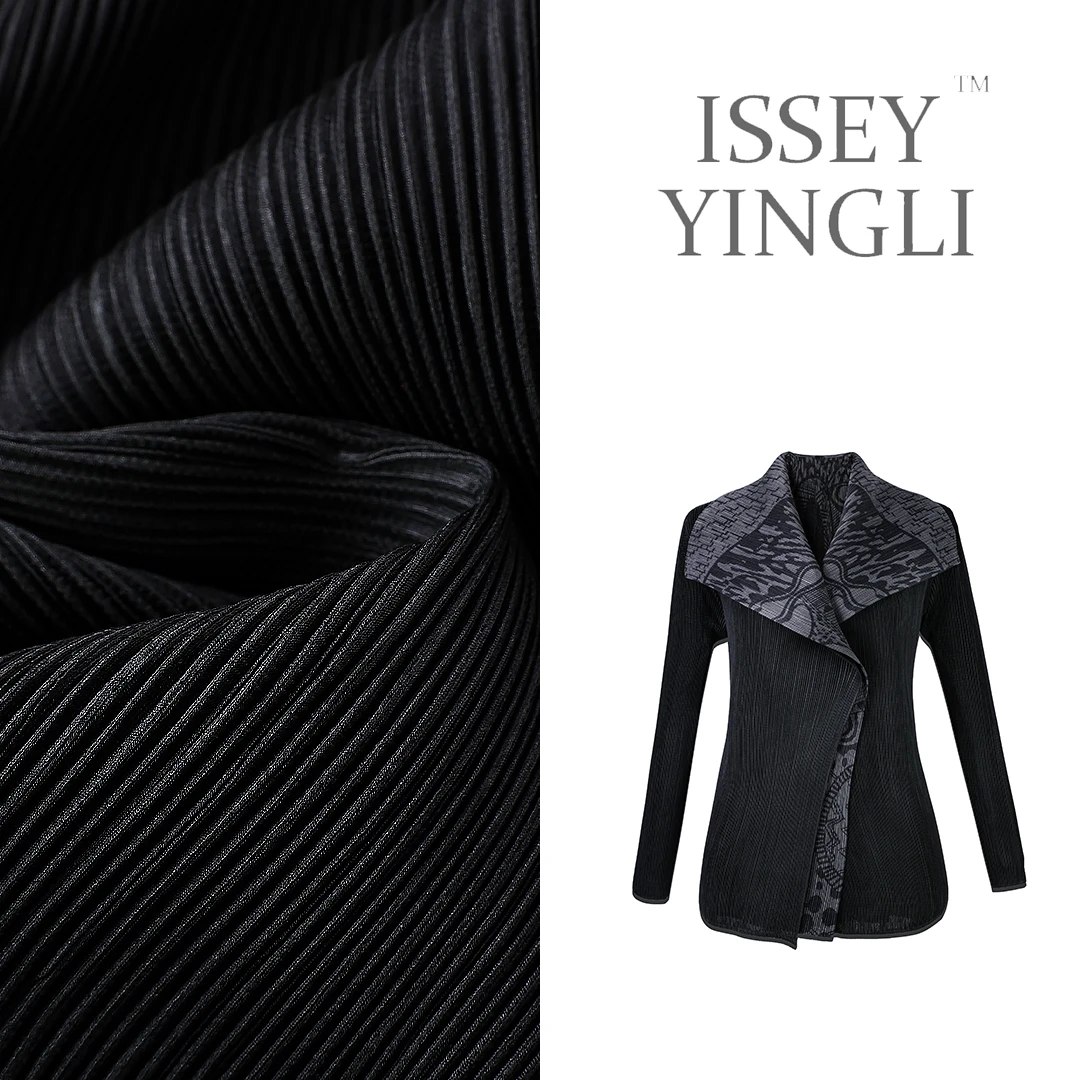 莉褶褶皱短款外套秋冬新款长袖外套高端质感开衫双面两穿外套1013