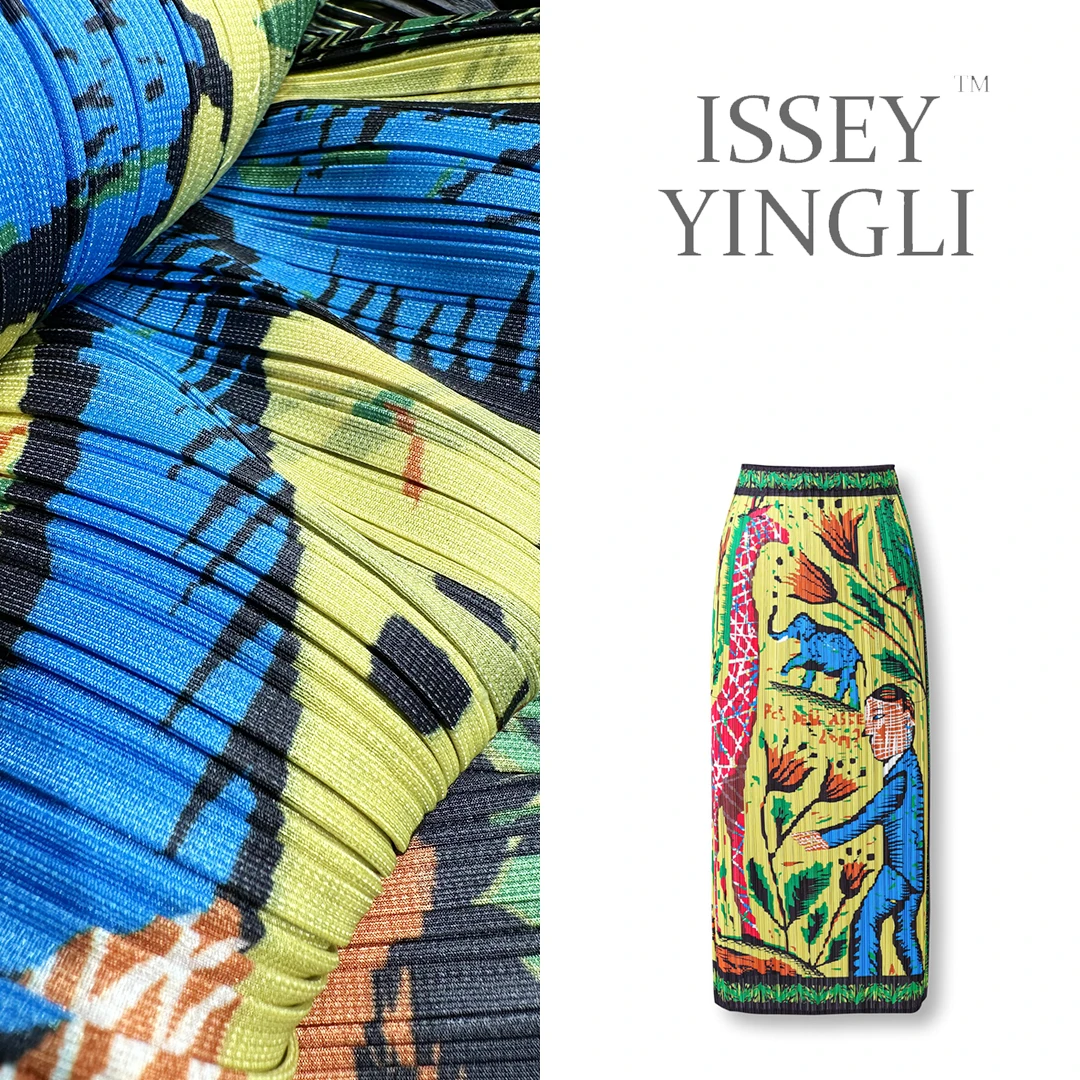 莉褶中古女士褶皱女装半身裙复古开叉休闲半身裙气质女半裙1045