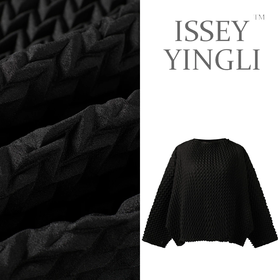 莉褶高端褶皱女士短款外套春秋时尚气质重工褶女士气质短外套2146