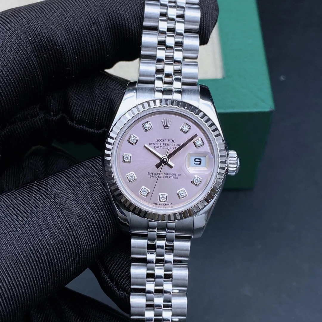99新 Rolex/劳力士 11年日志179174粉盘/女士机械表/26mm