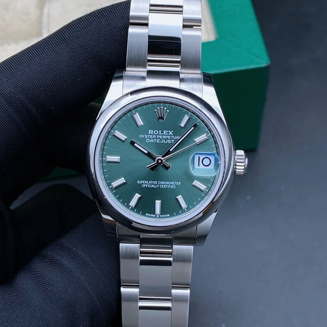 99新 Rolex/劳力士 24年全套/恒动278240绿盘女表/机械/表径31