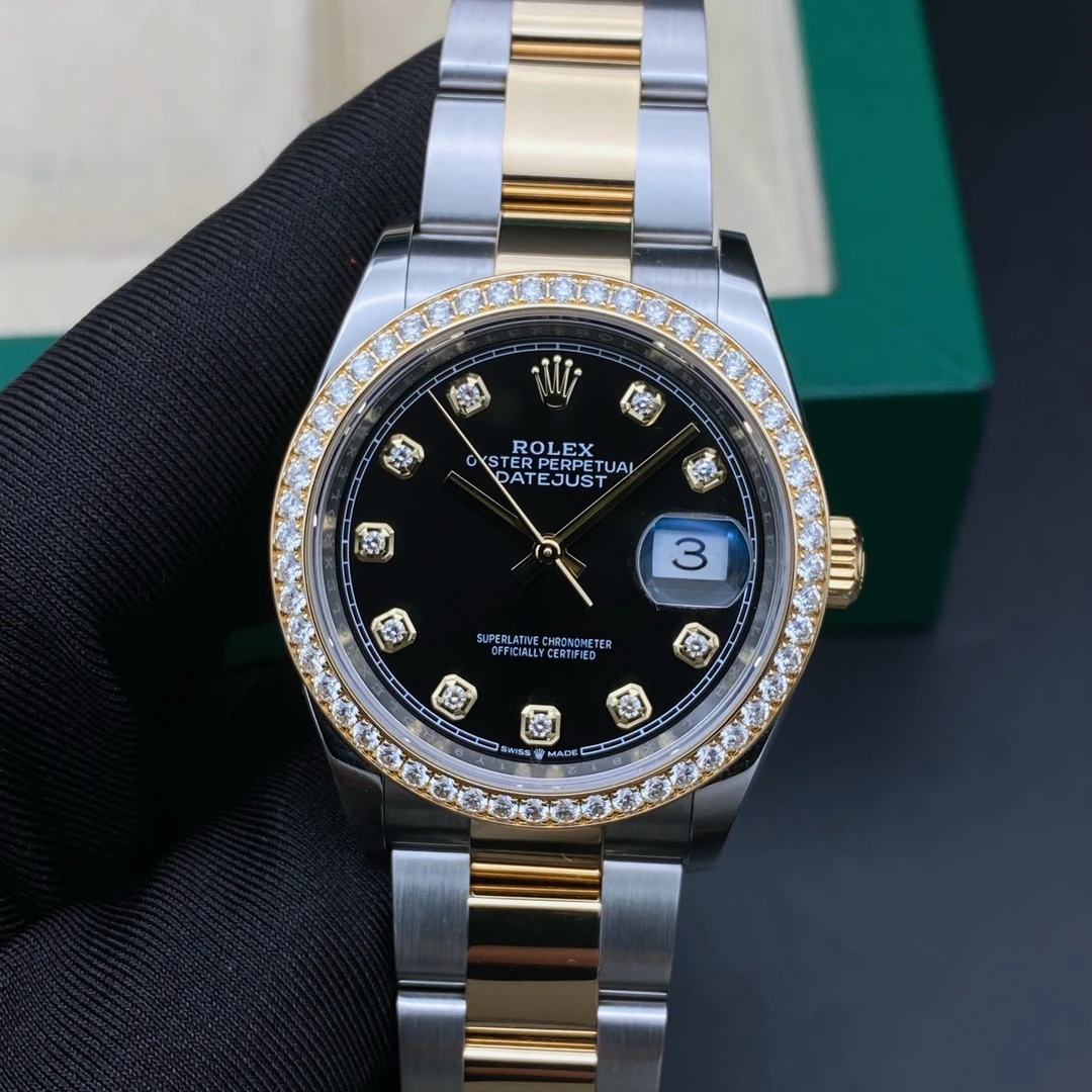 99新 Rolex/劳力士 新款日志126283/内外原钻/机械表/表径36