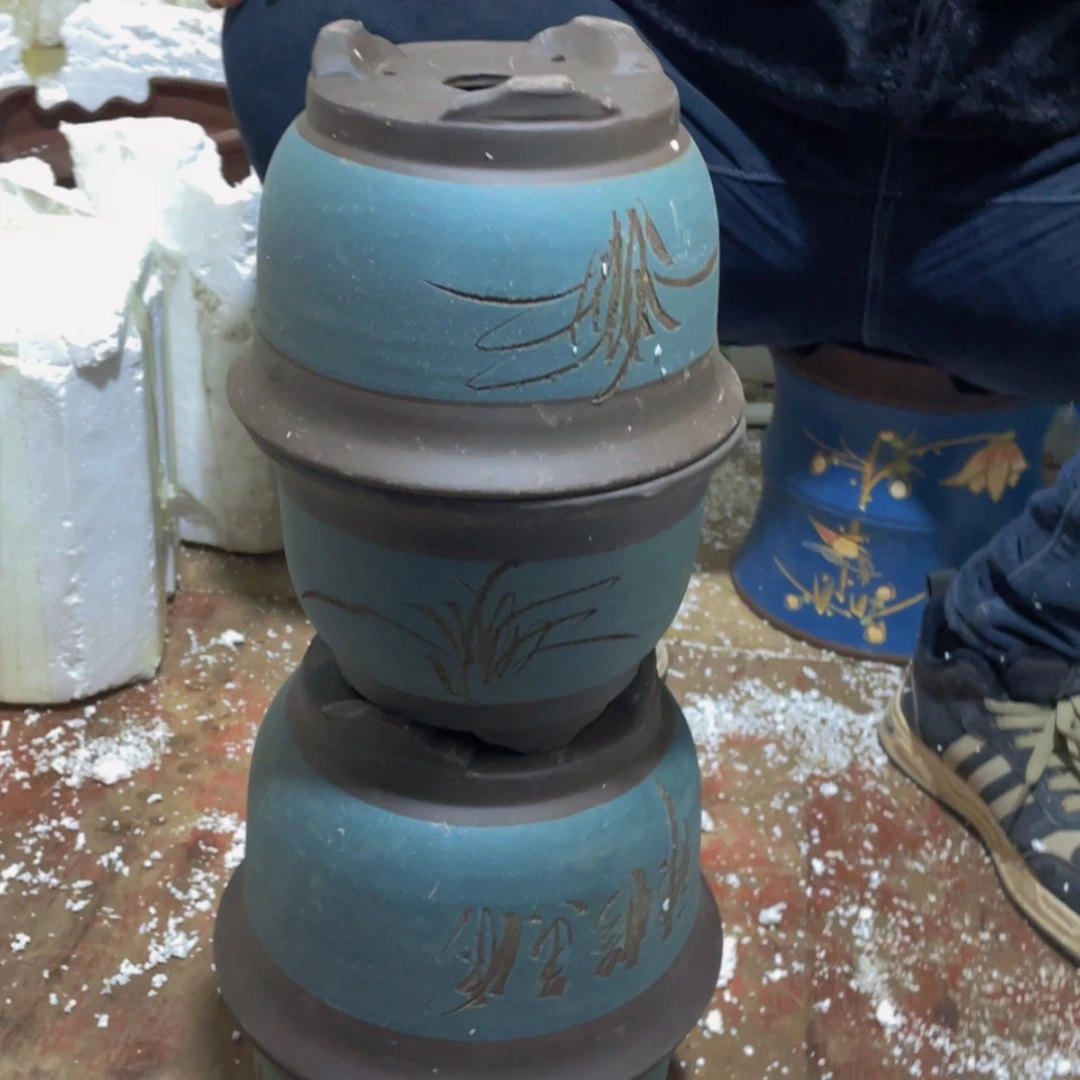 【闪购商品】紫砂花盆口18高12口14高10