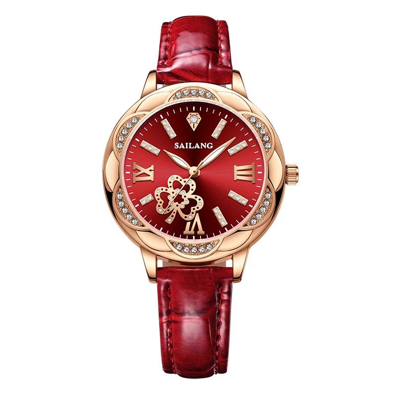 【商】正品太阳花女款气质轻奢百搭潮流女士腕表5819