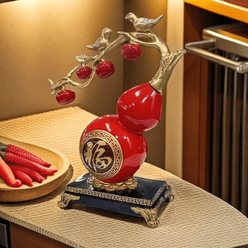 新中式福字大号福禄葫芦摆件样板间新房子乔迁礼物玄关酒柜装饰品