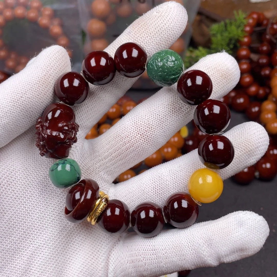 橄榄核手串1.45古树铁核老串