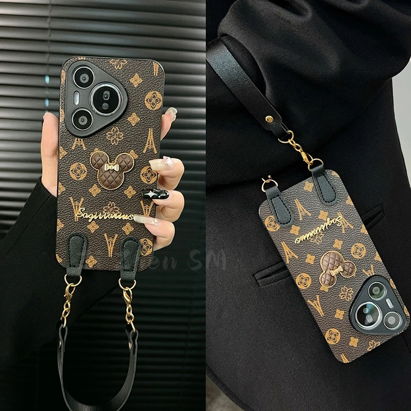 适用华为pura70手机壳新款pura70ultra套p80pro+轻奢皮纹60女款50