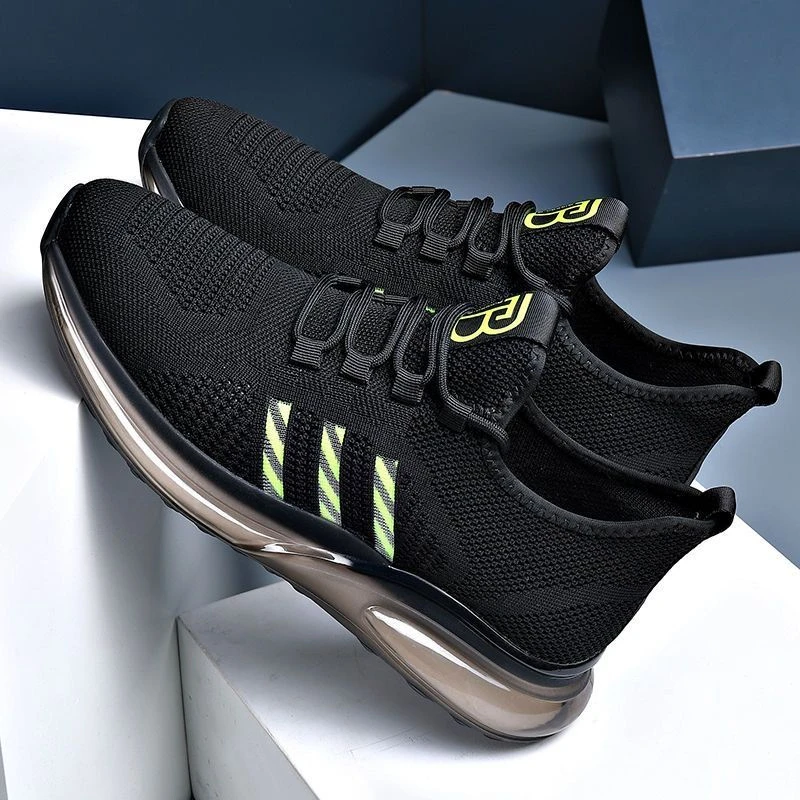 2023新款夏季透气软底休闲运动网面鞋青年男飞织鞋子百搭运动鞋