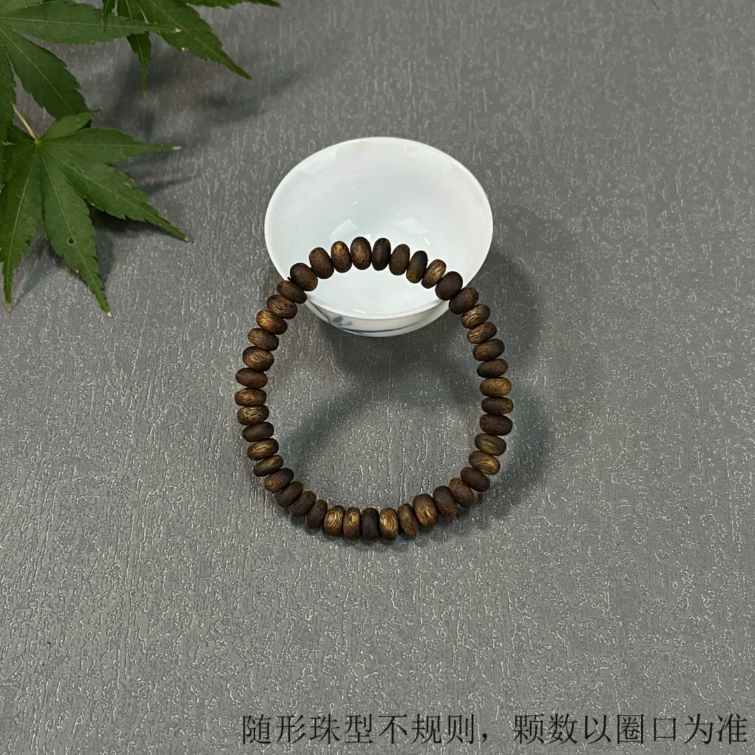 善玺 莺歌绿棋楠算盘珠单圈沉香手串 多样性发货一条（34）3