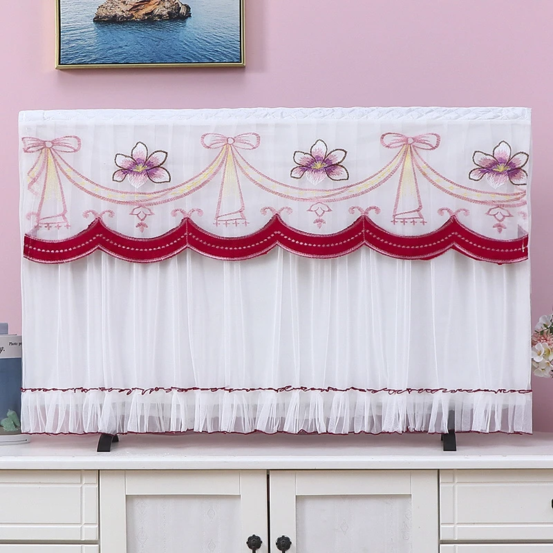 电视机防尘罩蕾丝盖布液晶电视挂式立式通用家用电视罩套