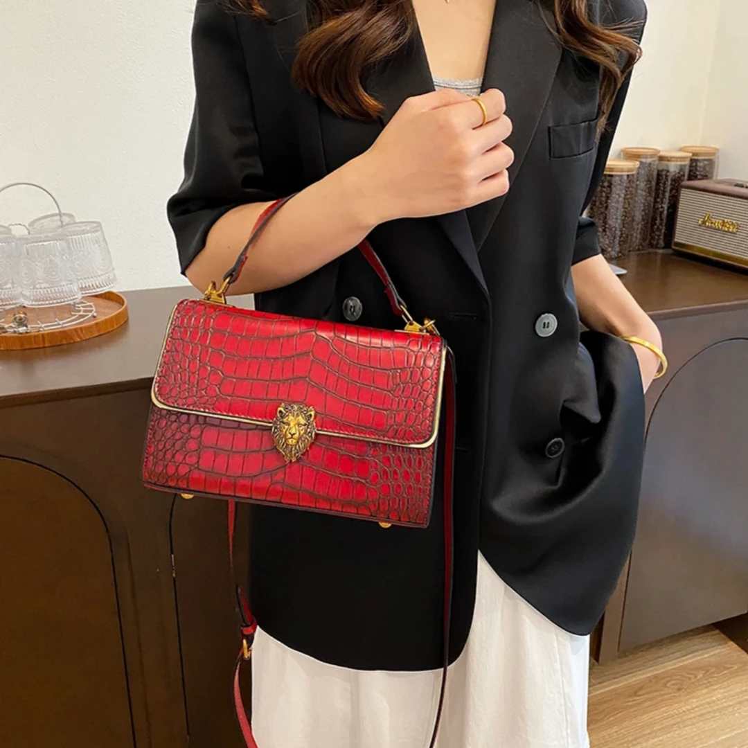 高级质感女包豹纹包2024夏季新款上市斜挎单肩石头纹包包