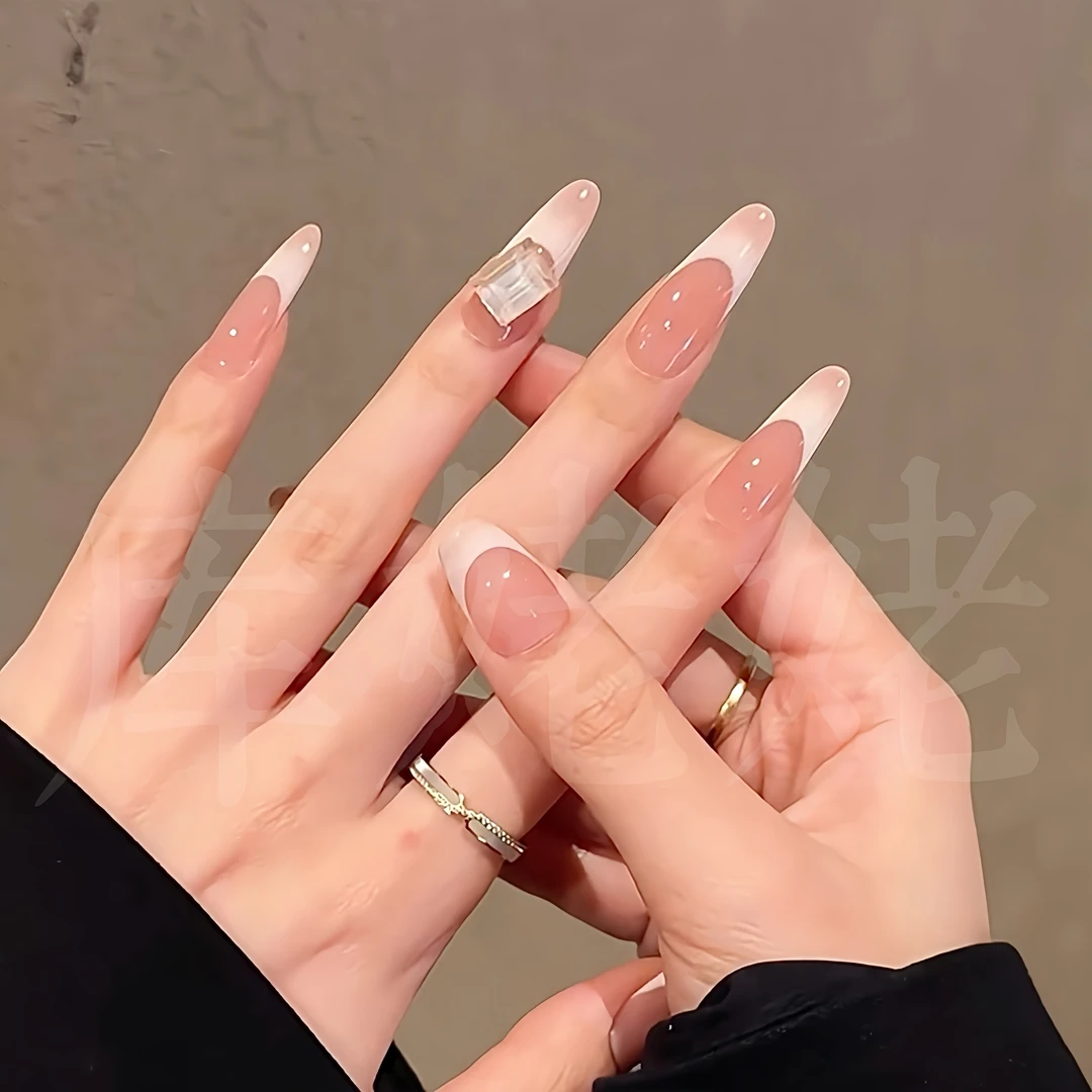 【甜心】Kull·库姥姥轻奢系列Nail 12片纯手工裸色纯欲风带钻穿戴甲