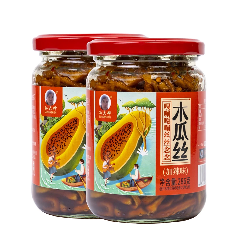 孙大婶 加辣木瓜丝 286g 2瓶装