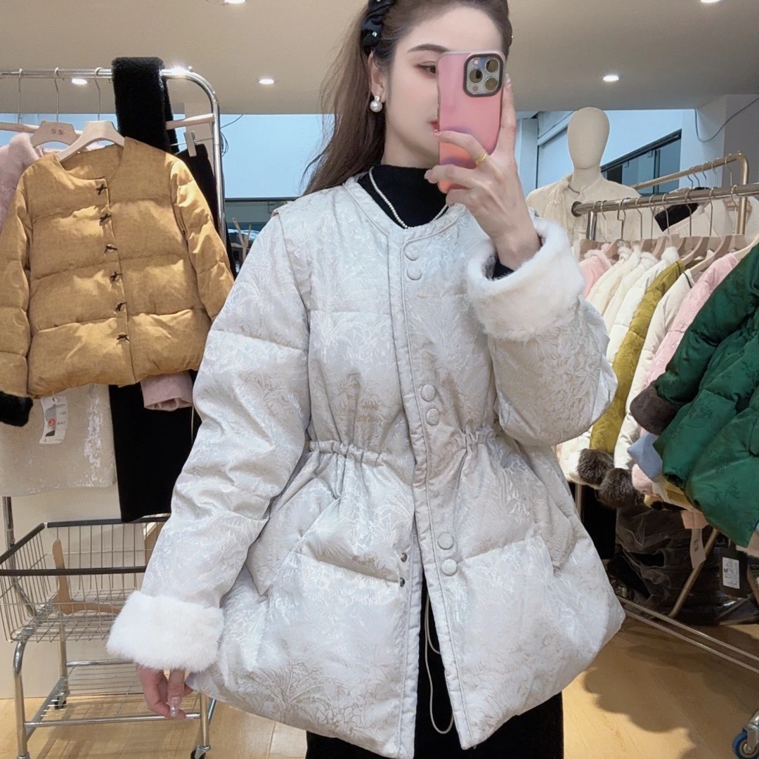 七七专属-中式国风拼接新款保暖外套7705