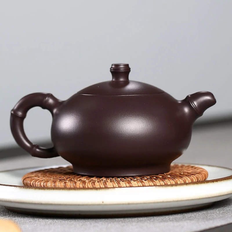 京峰阁宜兴紫砂壶老紫泥逸韵壶 正宗纯全手工泡茶壶功夫茶具臻品