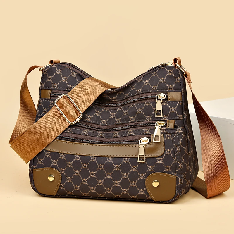 新款中年女士包包单肩包时尚休闲百搭多层大容量斜挎女背包挎肩包