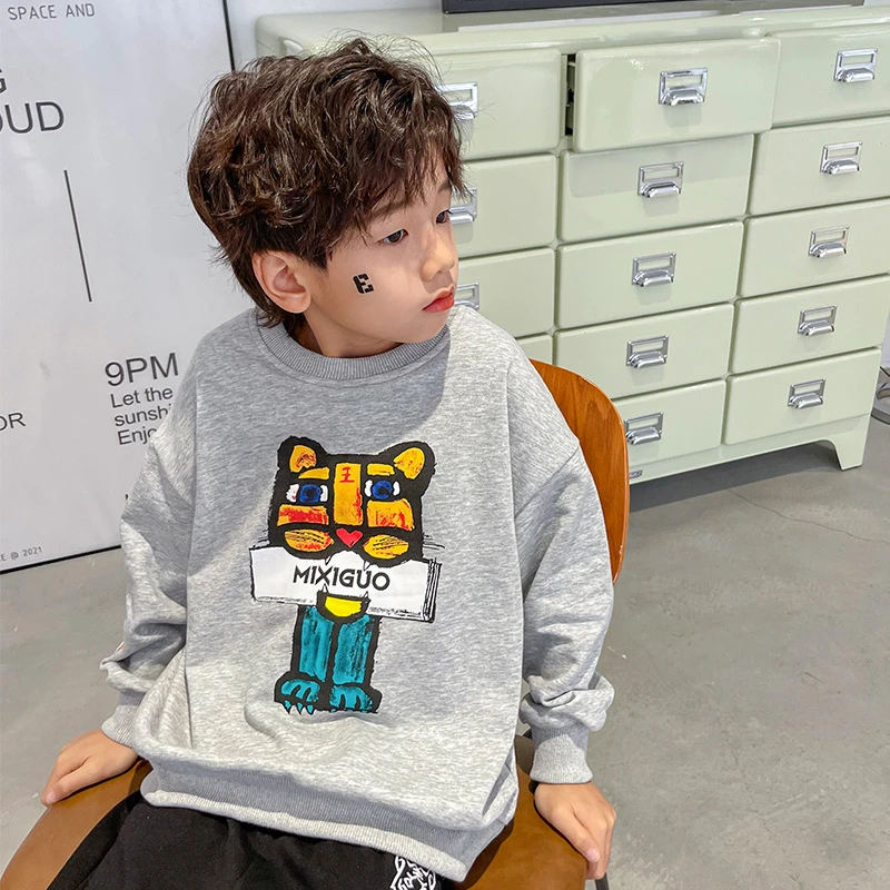 米西果韩范童装男童卫衣2025新款春秋款儿童春装长袖洋气休闲